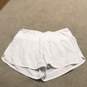 white athletic shorts